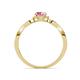 5 - Alita Pink Tourmaline and Diamond Halo Engagement Ring 