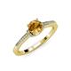 3 - Enlai Citrine and Diamond Engagement Ring 