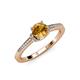3 - Enlai Citrine and Diamond Engagement Ring 