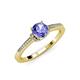 3 - Enlai Tanzanite and Diamond Engagement Ring 