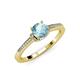 3 - Enlai Aquamarine and Diamond Engagement Ring 