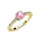 3 - Enlai Pink Tourmaline and Diamond Engagement Ring 