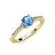 3 - Enlai Blue Topaz and Diamond Engagement Ring 