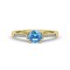 4 - Enlai Blue Topaz and Diamond Engagement Ring 
