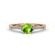4 - Enlai Peridot and Diamond Engagement Ring 