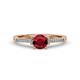 4 - Enlai Ruby and Diamond Engagement Ring 