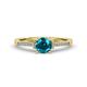 4 - Enlai London Blue Topaz and Diamond Engagement Ring 