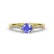 4 - Enlai Tanzanite and Diamond Engagement Ring 