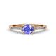 4 - Enlai Tanzanite and Diamond Engagement Ring 