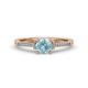 4 - Enlai Aquamarine and Diamond Engagement Ring 