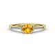 4 - Enlai Citrine and Diamond Engagement Ring 