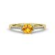 4 - Enlai Citrine and Diamond Engagement Ring 