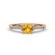 4 - Enlai Citrine and Diamond Engagement Ring 