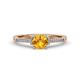 4 - Enlai Citrine and Diamond Engagement Ring 