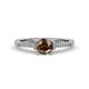 4 - Enlai Smoky Quartz and Diamond Engagement Ring 