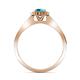 6 - Arael London Blue Topaz and Diamond Halo Engagement Ring 