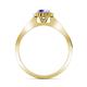 6 - Arael Tanzanite and Diamond Halo Engagement Ring 