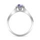 6 - Arael Tanzanite and Diamond Halo Engagement Ring 