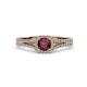 3 - Roial Ruby and Diamond Halo Engagement Ring 