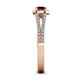 4 - Roial Ruby and Diamond Halo Engagement Ring 