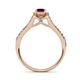 5 - Roial Ruby and Diamond Halo Engagement Ring 