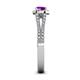 4 - Roial Amethyst and Diamond Halo Engagement Ring 