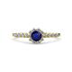 4 - Fiore Blue Sapphire and Diamond Halo Engagement Ring 