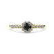 4 - Fiore Black and White Diamond Halo Engagement Ring 