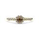 4 - Fiore Smoky Quartz and Diamond Halo Engagement Ring 