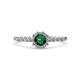 4 - Fiore Emerald and Diamond Halo Engagement Ring 