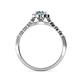 6 - Fiore Aquamarine and Diamond Halo Engagement Ring 