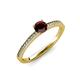 3 - Celia Red Garnet and Diamond Engagement Ring 