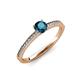 3 - Celia Blue and White Diamond Engagement Ring 