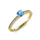 3 - Celia Blue Topaz and Diamond Engagement Ring 