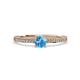 4 - Celia Blue Topaz and Diamond Engagement Ring 