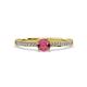 4 - Celia Rhodolite Garnet and Diamond Engagement Ring 