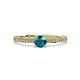 4 - Celia London Blue Topaz and Diamond Engagement Ring 
