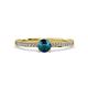 4 - Celia Blue and White Diamond Engagement Ring 
