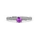 4 - Celia Amethyst and Diamond Engagement Ring 