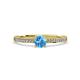 4 - Celia Blue Topaz and Diamond Engagement Ring 