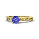 1 - Florie Classic 6.50 mm Round Tanzanite Solitaire Engagement Ring 