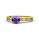 1 - Florie Classic 6.50 mm Round Iolite Solitaire Engagement Ring 