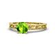 1 - Florie Classic 6.50 mm Round Peridot Solitaire Engagement Ring 