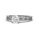 1 - Florie Classic 6.00 mm Round White Sapphire Solitaire Engagement Ring 