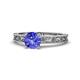 1 - Florie Classic 6.50 mm Round Tanzanite Solitaire Engagement Ring 