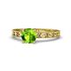 1 - Niah Classic 6.50 mm Round Peridot Solitaire Engagement Ring 