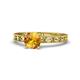 1 - Niah Classic 6.50 mm Round Citrine Solitaire Engagement Ring 