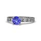 1 - Niah Classic 6.50 mm Round Tanzanite Solitaire Engagement Ring 