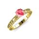3 - Florie Classic 6.50 mm Round Pink Tourmaline Solitaire Engagement Ring 