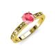 3 - Niah Classic 6.50 mm Round Pink Tourmaline Solitaire Engagement Ring 